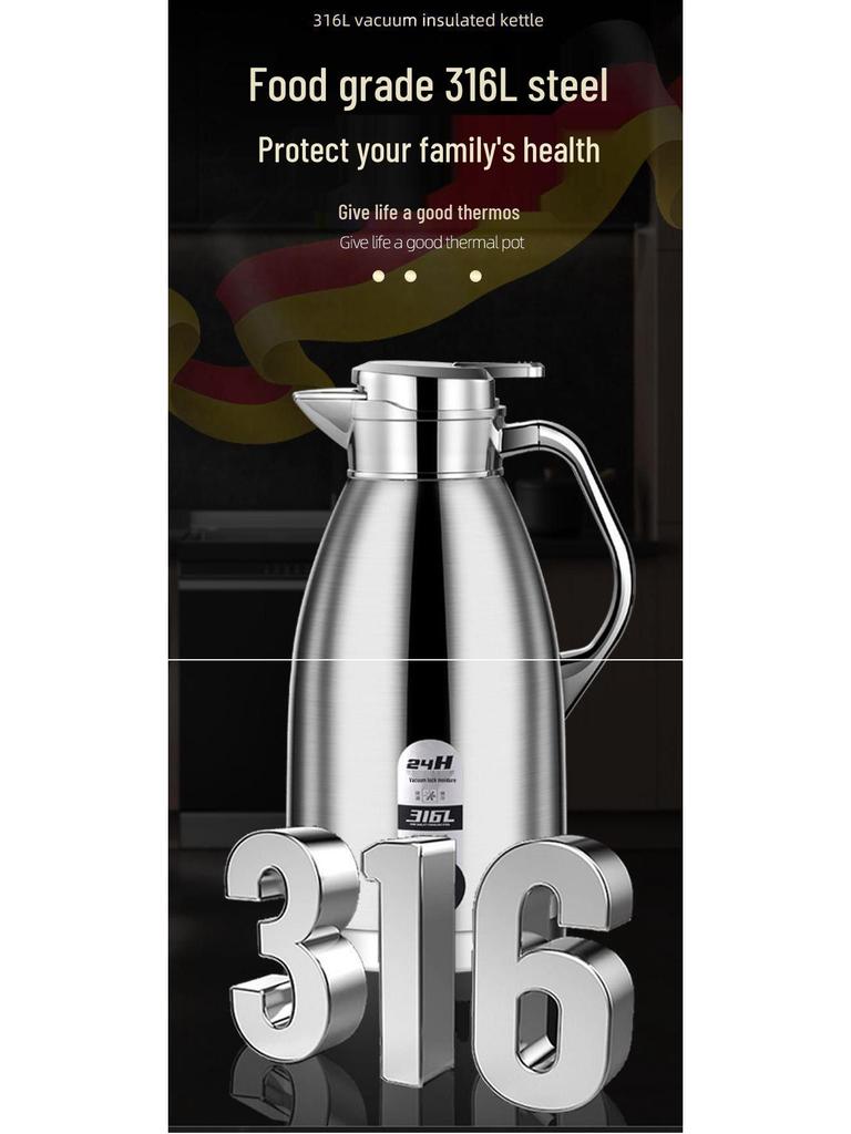 316 Stainless Steel Insulated Kettle for Home and Commercial Use