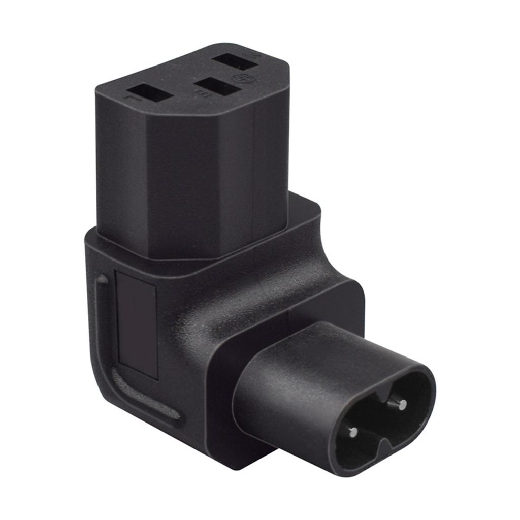 IEC320 C8 auf C13 Netzkabeladapter PVC-Konstruktion Stecker auf Buchse Aufwärts gebogen für einfache Verbindung JD46