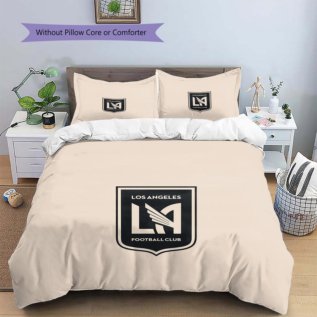 Los Angeles Football Club Pattern Bedding Quilt Set Home Decoration Gift (1 * duvet cover + 2 * pillowcase without core)