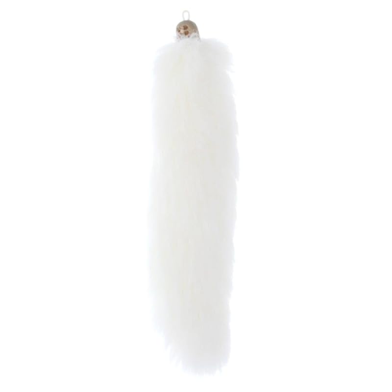 

[Daio Manufacturing] tail keychain fur charm Tail faux fur With strap string 15cm M size Keychain hardware sold separately (white)
