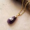 Luxury high quality, exclusive for new natural crystal stone water drop pendant jewelry simple fashion necklace merchandise jewelry
