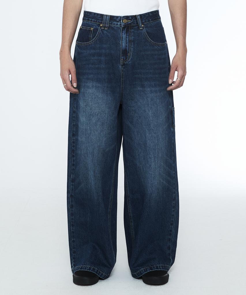 Sseleupe Daily Boy Wide Denim Pants Ocean Blue