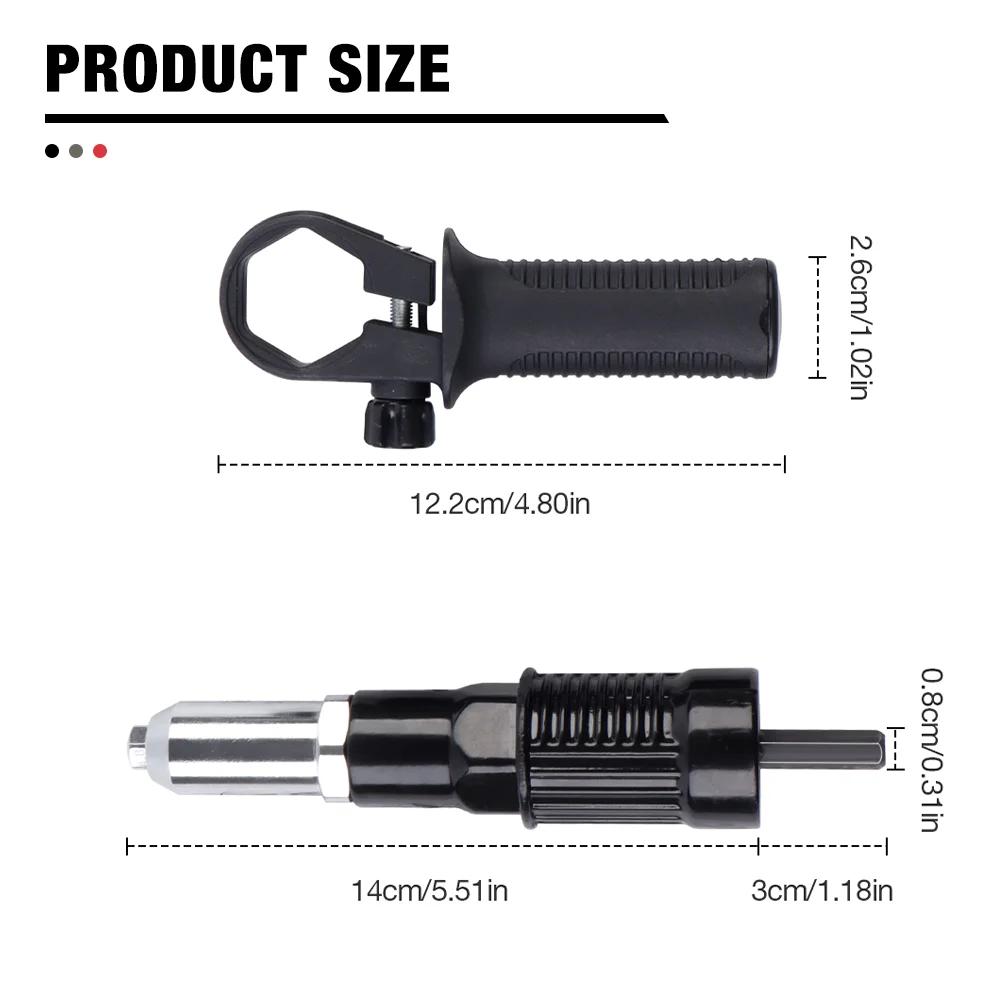 Máquina de rebitagem, adaptador de pistola de rebite elétrica, ferramentas de rebitagem de 2,4 mm-3,2 mm-4,0 mm-4,8 mm, máquina de rebitagem doméstica, para furadeiras elétricas