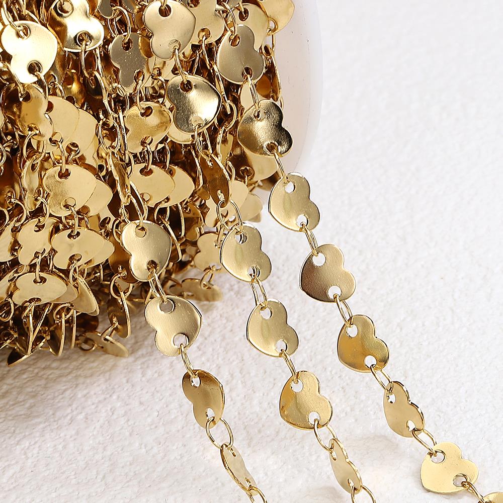 0.5meter 1meter Stainless Steel Flower Chain Roll DIY Jewelry Making Accessories Bulk Chain for Crafts for DIY Necklace Bracelet