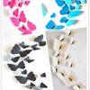 Free Shipping 12pcs PVC 3d Butterfly Wall Stickers Home Decor Plain Red Color Butterflies Decals Decoration