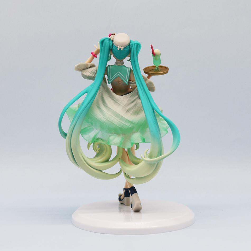 18CM Anime Hatsune Miku Figur Søte Godterier Melon Soda Float Stående Figur Søt Leketøy Gave Samling Action Figur PVC Dukker