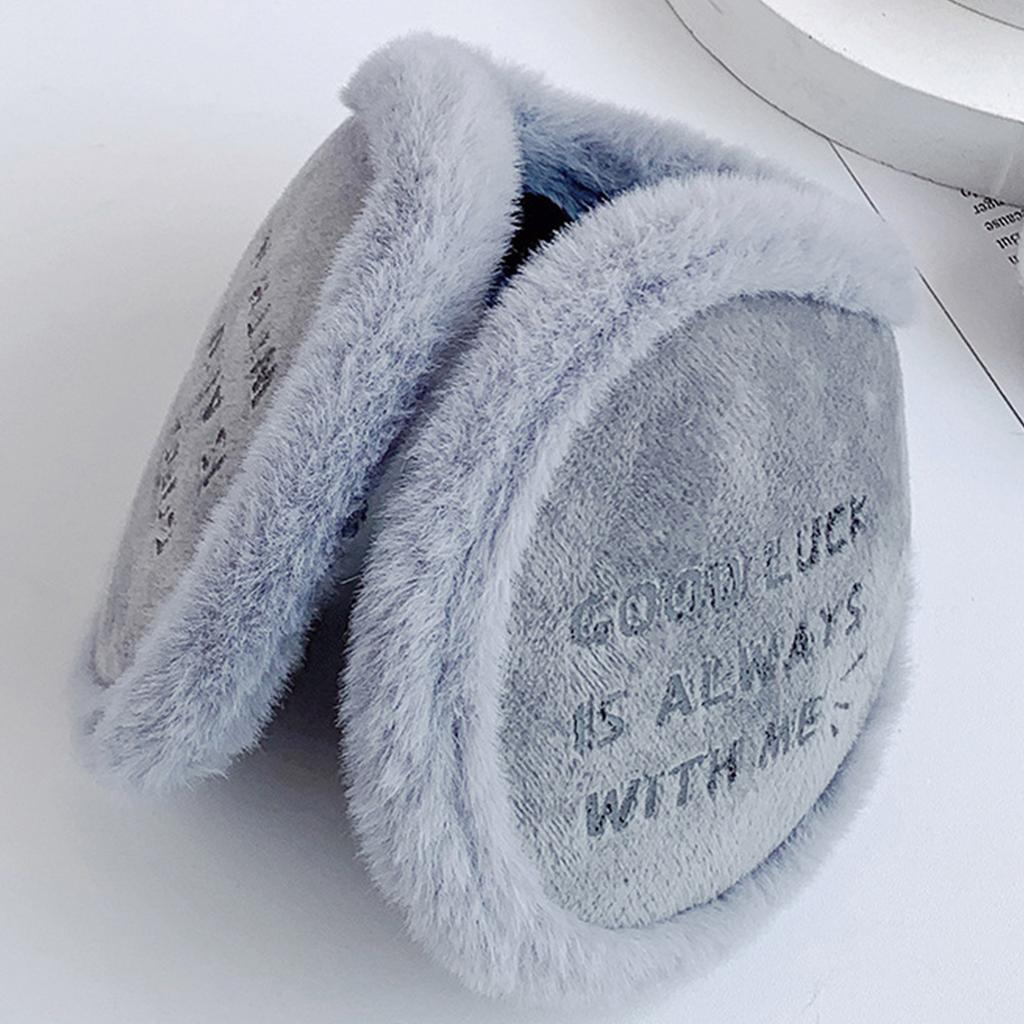Winter Warm Printed Earmuffs Windproof Ear Covers for Men Women Thickened Plush Ear Protectors Outdoor Cycling Ear Muffs