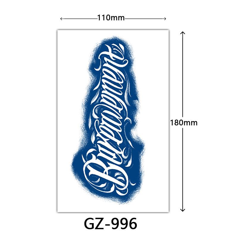 Juice Tattoo Stickers, Herbal Tattoo Stickers, Semi-Permanent English Letter Tattoo Stickers Tattoo