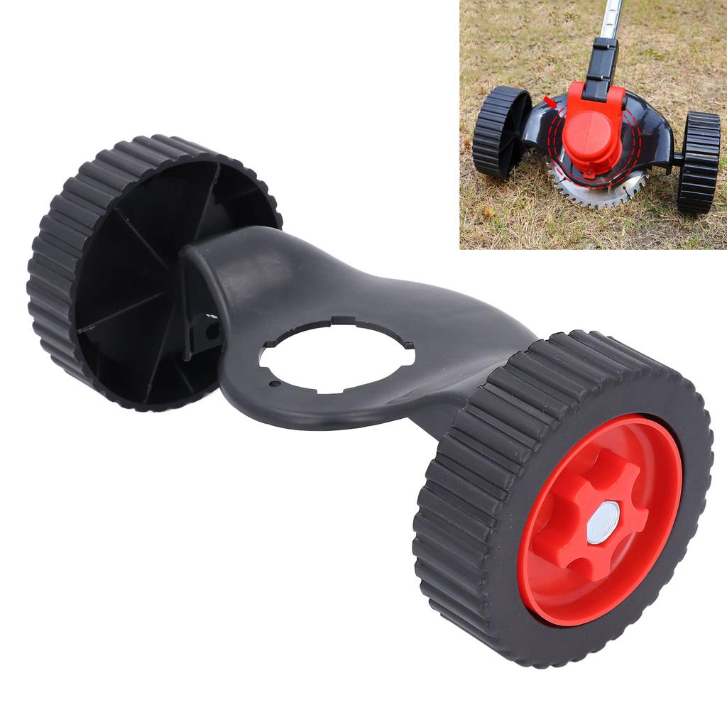 Weed Trimmer Support Wheel Grass Cutter Removable Safety Auxiliary Wheels with Guard Lawn Mower Support Wheel