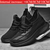 New Men'S Black White Elevator Shoes 6/8/10cm Height Increasing Casual Breathable Comfortable Non-Slip Walking Sneakers For Men
