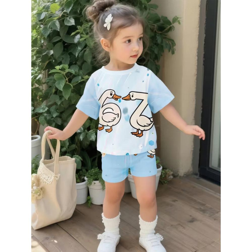 67 Meme Ragazze Italiane Brainrot Set Magliette per Bambini Regalo Divertente Harajuku Bambini Top Corto Estivo Set Manica Corta Abbigliamento per Bambini