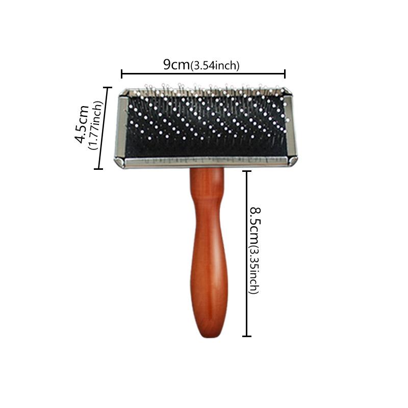 Dog Comb Solid Wood Brush Pet Hair Remover Dog Grooming Brush Cat Hair Knot Combs Comfortable Handle Dogs Comb Pet Accessories