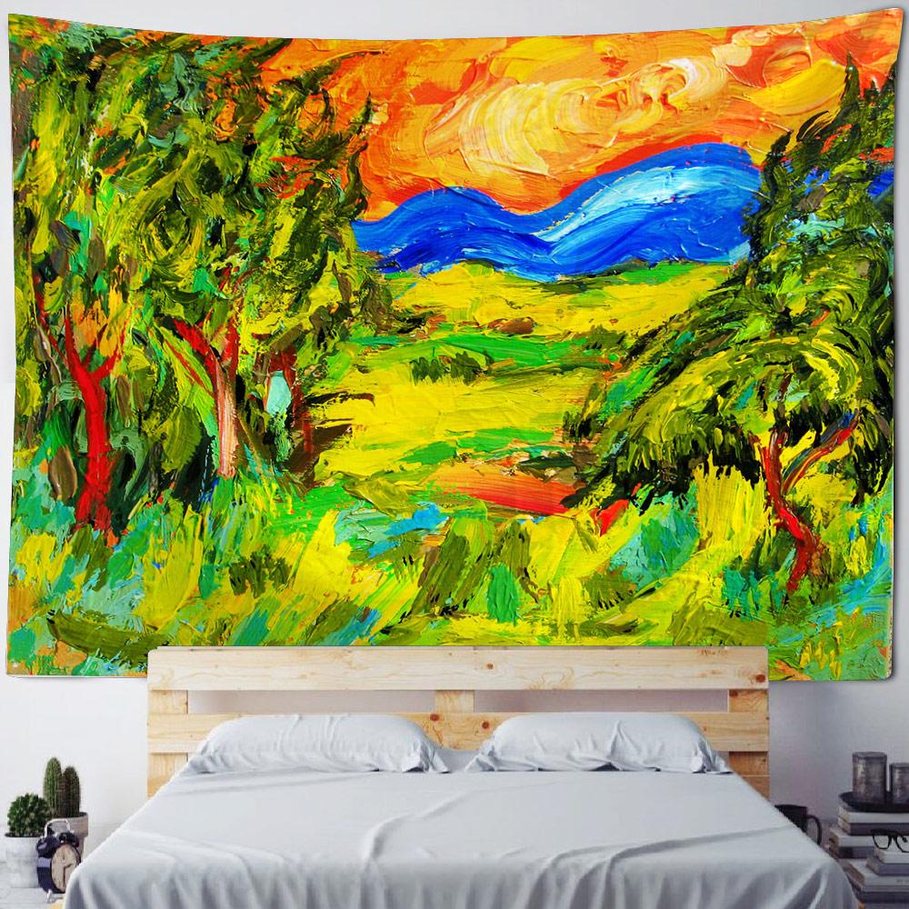 

Paint Graffiti Landscape Wall Hanging Tapestry Art Decor for Home Bedroom Living Room Decoration Abstract Theme Tapestry Gift 74x94cm(29x37in)