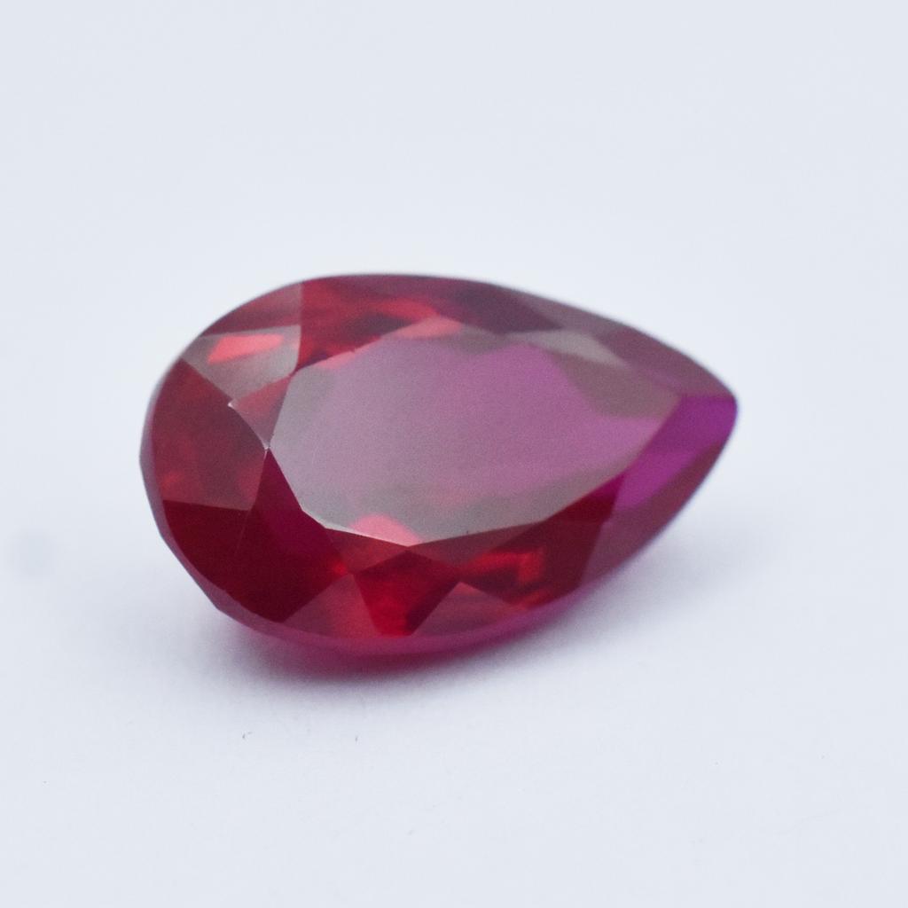 Ring Size 21.40 Carat Natural Red Ruby CERTIFIED Pear Cut Loose Gemstone