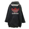 Adidas Trefoil Logo Fleece-lined Hood Bench Coat L Black Men's Used