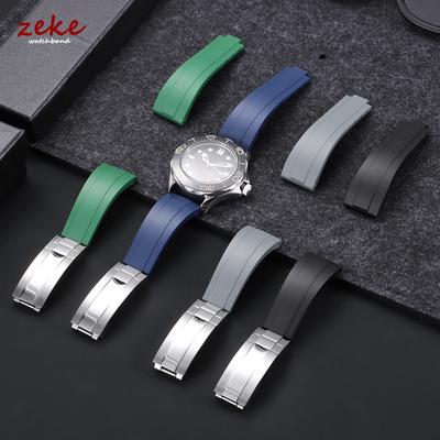 20 mm breites Uhrenarmband aus Gummi für Rolex Water Ghost, GMT und Daytona – wasserdichtes Silikonarmband mit Faltschließe