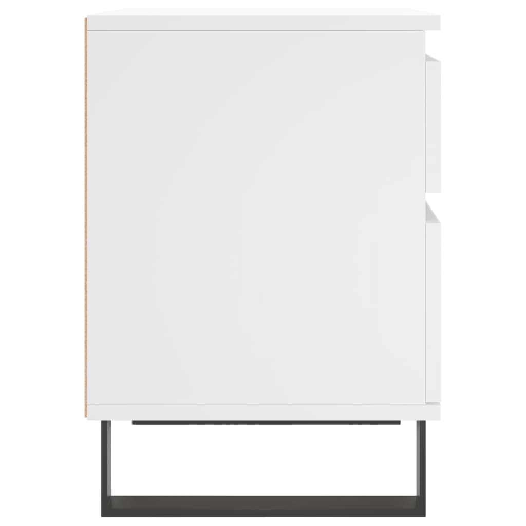 Nightstand White 40 X 35 X 50 Cm Particleboard