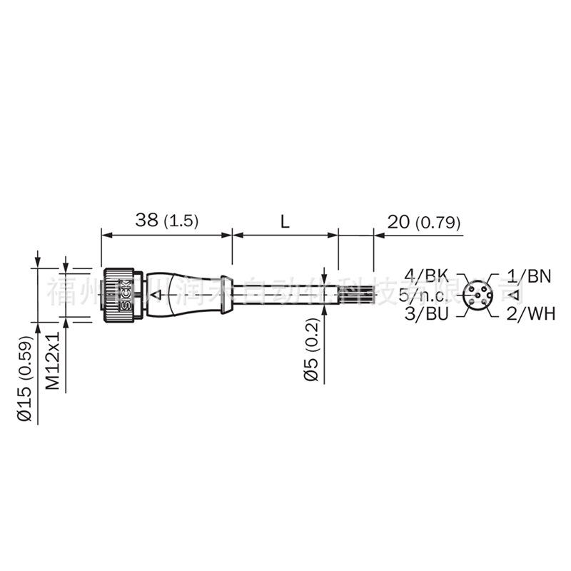 Sick Sensor Accessories: YF2A14-050VB3XLEAX Plug & Cable - Fast Shipping Available 050VB3XLEAX
