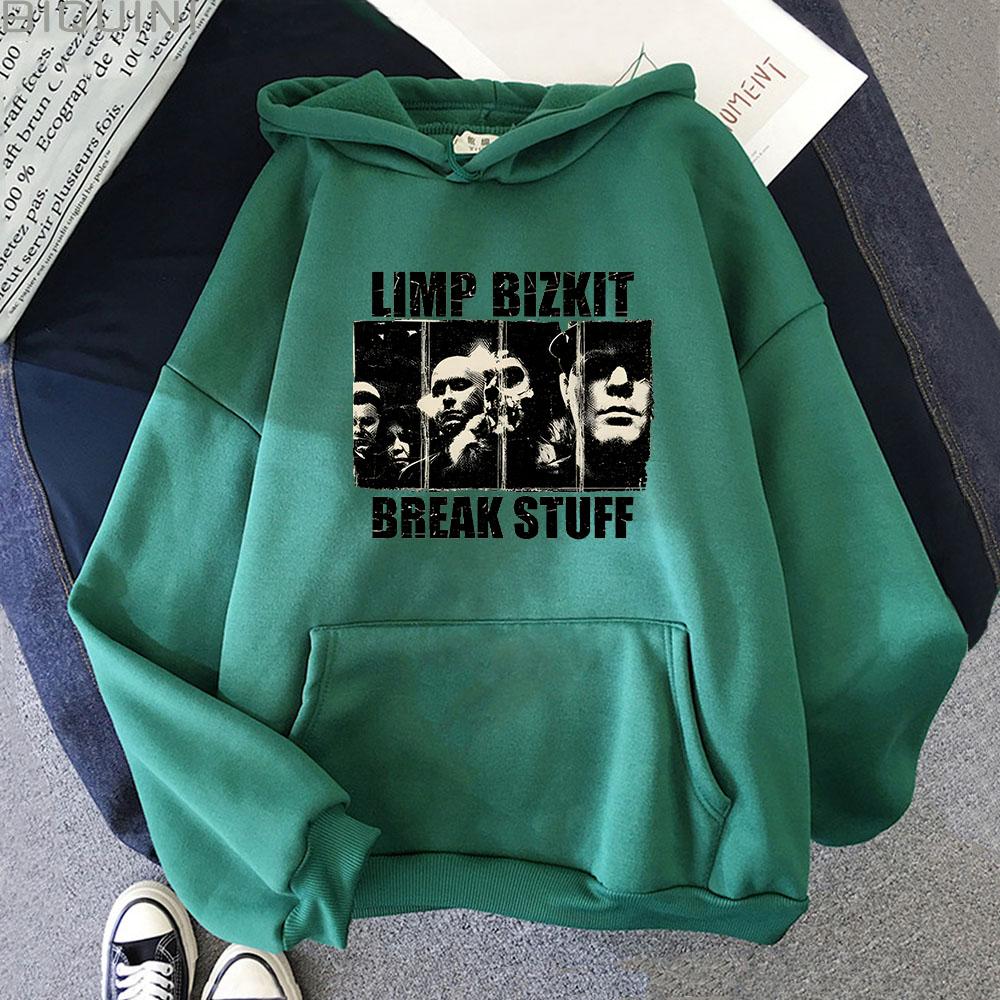 Limp Bizkit Graphic Printing Hoodies Classic Round Neck Long Sleeve Oversized Fleece Hooded  Unisex Pullovers Hoody Sweatshirts