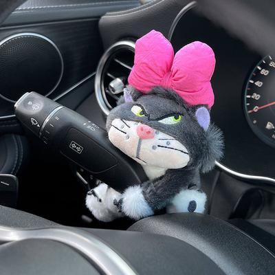 Niedliche Auto-Windschutzscheibenwischer-Dekorationen Innenraum Plüschkatzen-Puppe Kreatives Geschenk Schulterpolster Auto-Innenraum-Dekorationszubehör