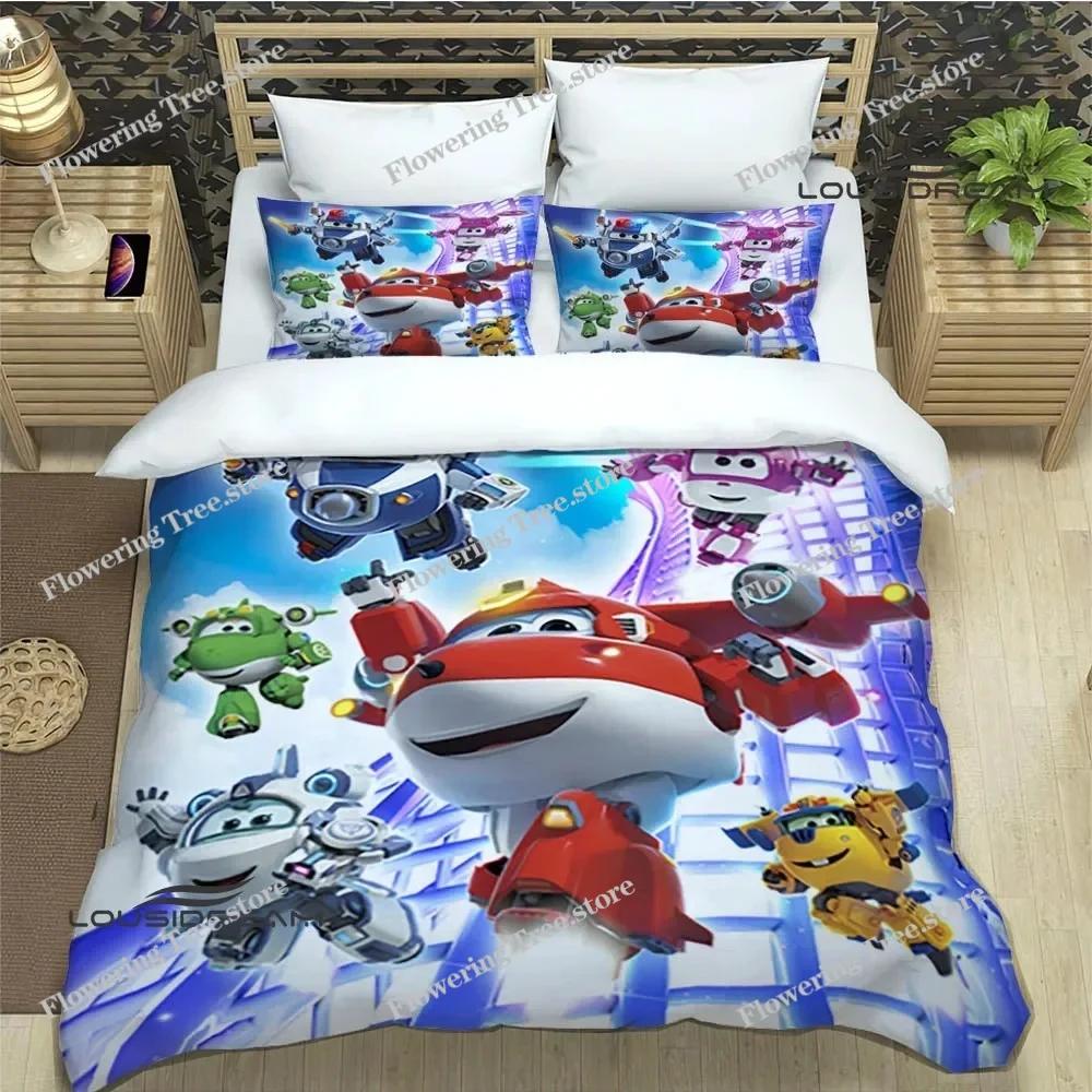 Cute Cartoon Super Wings Bedding Sets Exquisite Supplies Set Duvet Cover Bed Comforter Set Bedding Set Luxury Birthday Gift
