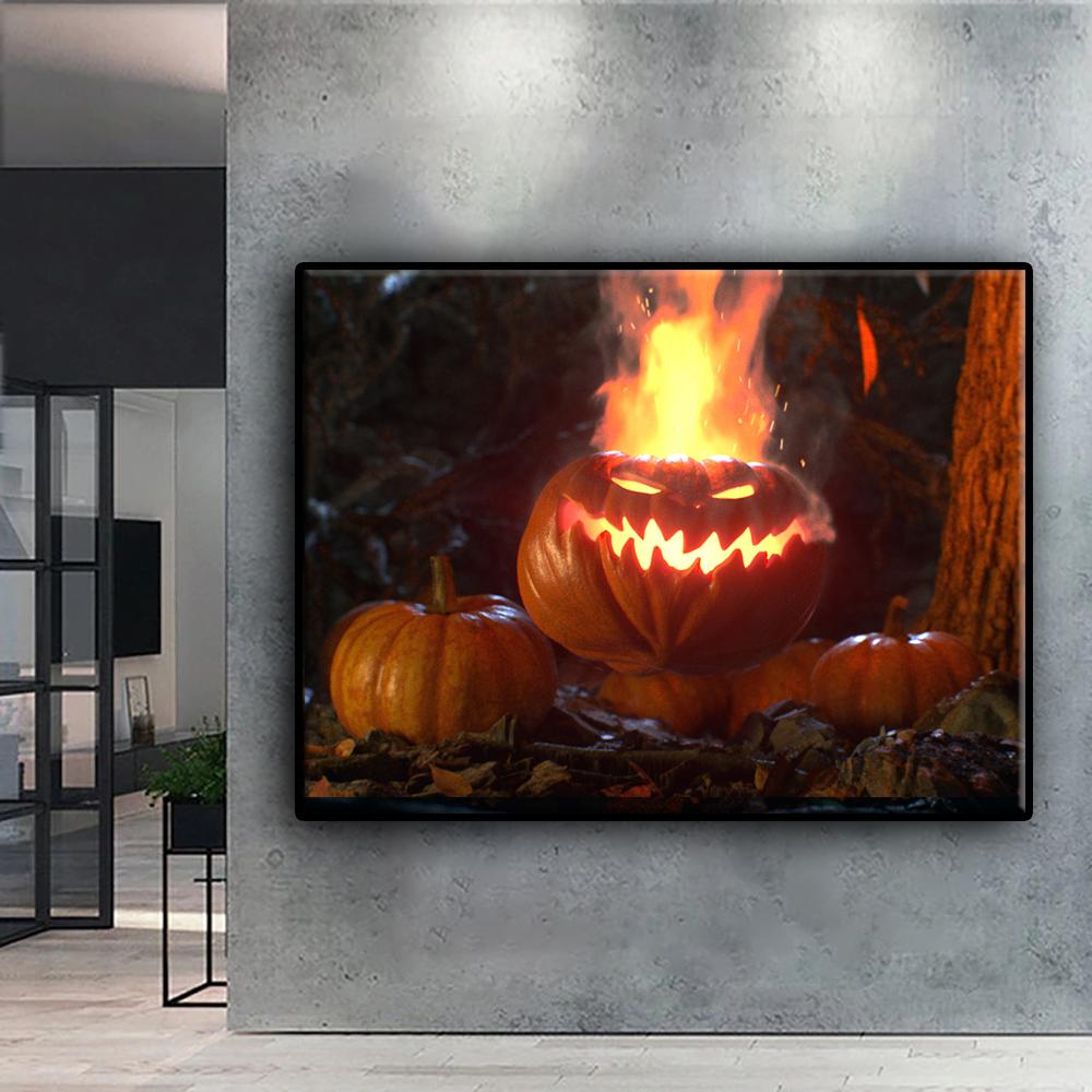 Diamantmalerei Halloween gruselige Kürbislandschaft Stickerei Kreuzstich Strass Home Decor