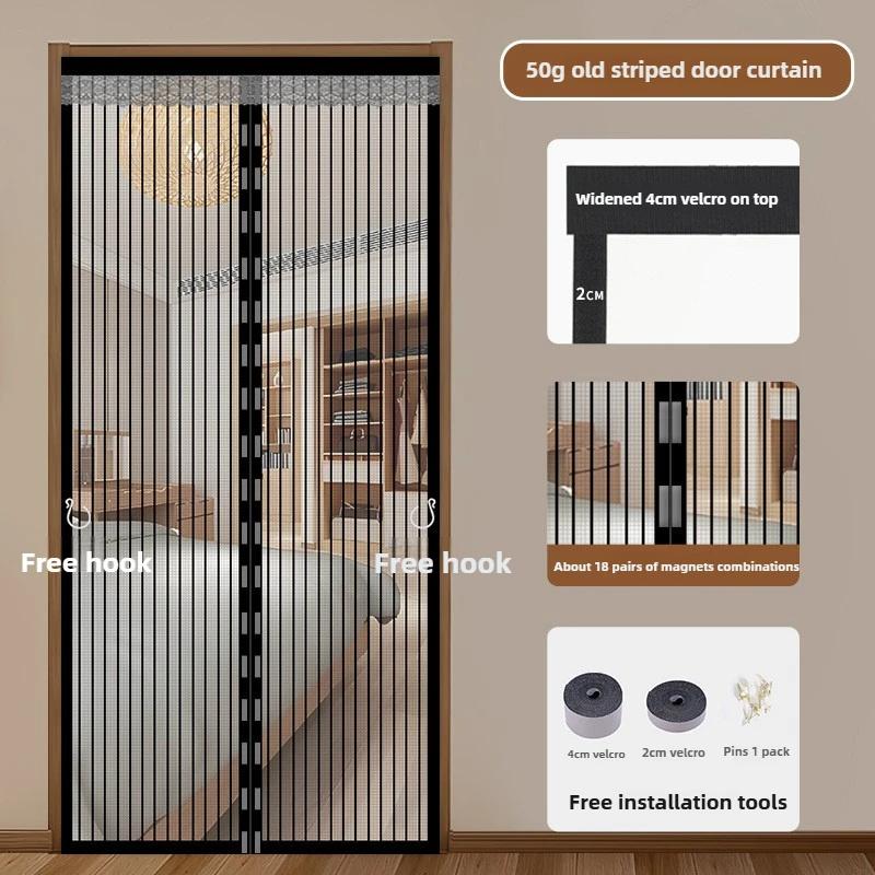 Magnetic Screen Door Curtain Mosquito and Insect-Proof Mesh Door Curtain Magnetic Sealing Device for Window and Door Screens