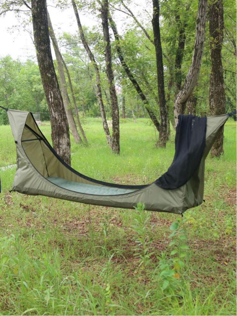Outdoor Hammock Tent Tarp with Inflatable Pad – 3-in-1 Camping Tent for Flat Lying