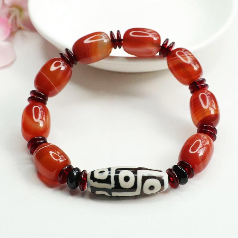 2026 Tibet Beads Bracelet Red Agate as Right Rain Chalcedony Jewelry Factory Live Generation S1122565