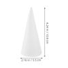 20Pcs White Polystyrene Craft Foam Cones Decorative Foam Cones for DIY Xmas Tree Holiday Party Floral Table Centerpiece
