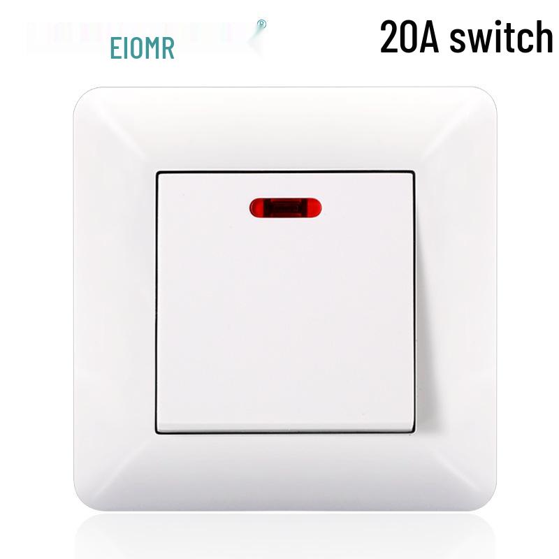 Curved White European Standard Socket Panel with Double USB & Type C, German Switch, Concealed Installation