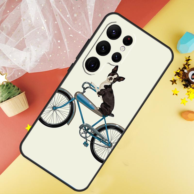 Boston Terrier Dog Case For Samsung Galaxy S23 Ultra S24 S22 S20 S21 FE Note 10 20 Ultra S8 S9 S10 Plus Cover