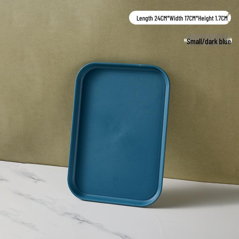 Rectangular Plastic Tea and Snack Tray for Home, Hotel, or Restaurant Use