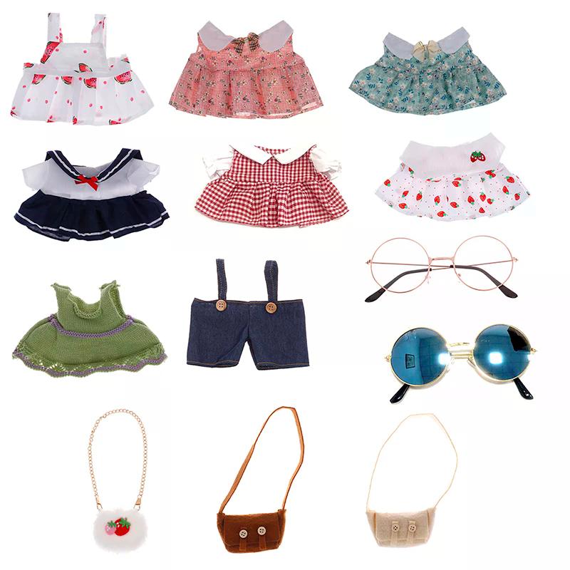 1PC Doll Clothes Dress Glasses Bags for 30cm Duck Plush Dolls Accessories