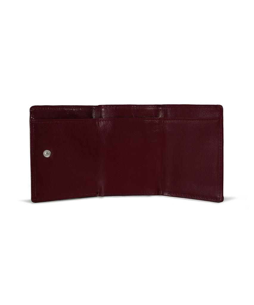 Fennec Crinkle Halfmoon Mini Wallet - Deep Cherry