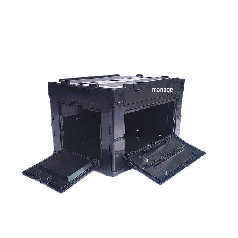 50L Large Thickened Foldable Japanese-Style Plastic Storage Box with Lid for Camping and Outdoor Use