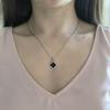 Silver Pendant with Onyx, Cubic Zirconia (2208655)