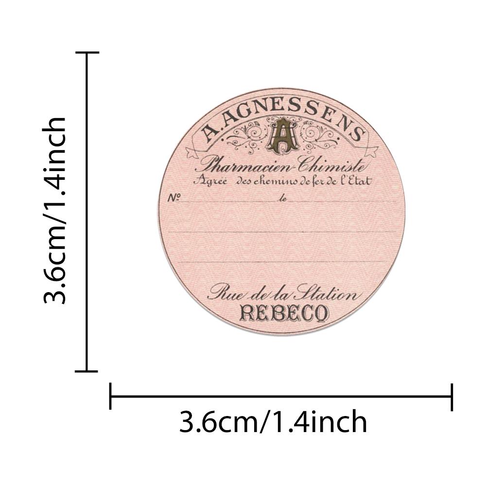 60Pcs Retro Sealing Labels Tag Stickers Vintage Vinyl  Decals Diy Wall Diary Suitcase Scrapbook Phone Motorbike Graffiti Sticker