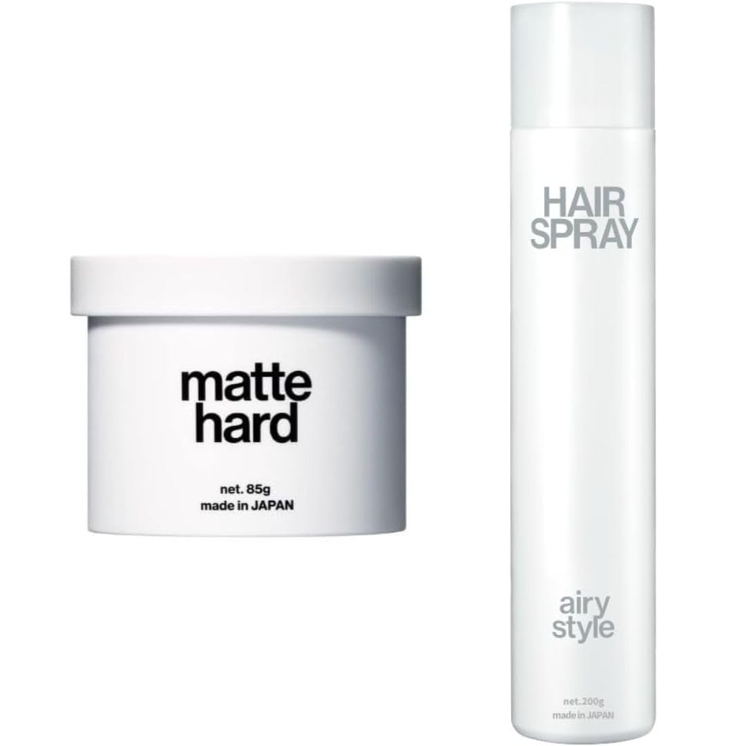 

LIPPS Матовый воск сильной фиксации 85 г и Спрей для укладки Airy Style 200 г для мужчин, Фиксирует волосы, Салонный эффект, Яблочно-зеленый