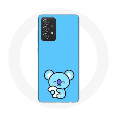 Coque - MANIACASE - Samsung Galaxy A52 - Silicone - Souple - BTS BT21 Koya - Bleu
