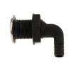 Marine Boat 90 Degree Thru Hull Fitting Through Hulls Bilge Pump Connector for Hose, 3/8-inch, 1/2 Inch