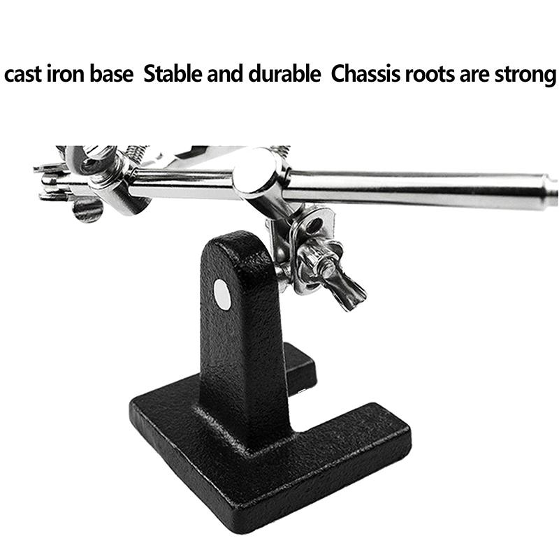Clemă auxiliară pentru sudură Lupă Repararea plăcilor de circuite electrice Suport fier de sudare Clemă auxiliară reglabilă pentru lupă de birou