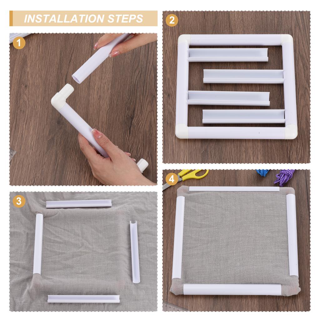 Embroidery Hoops Plastic Cross Stitch Frame Reusable Sewing Hoop Handhold Clip Frame Embroidery Snap Frame Hoop DIY Sewing Art