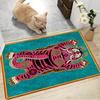 Covoraș de intrare Retro Tigru Bun Venit cu Model Covorașe pentru Bucătărie Baie Margine Carouri Dormitor Decor Acasă Covor