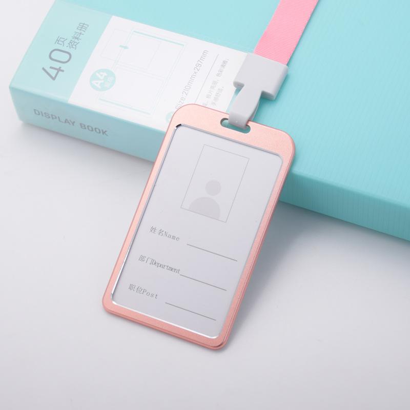 Șnur cu Cataramă Integrată Suport pentru Insigne Card de Identitate Insignă Asistentă Șnur Clip din Aliaj de Aluminiu