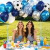 Party Balloon Decoration Set 32/50pcs Includes Latex Balloons Foil Balloons Confetti Balloons and Soccer Ball Balloons for Event Celebration