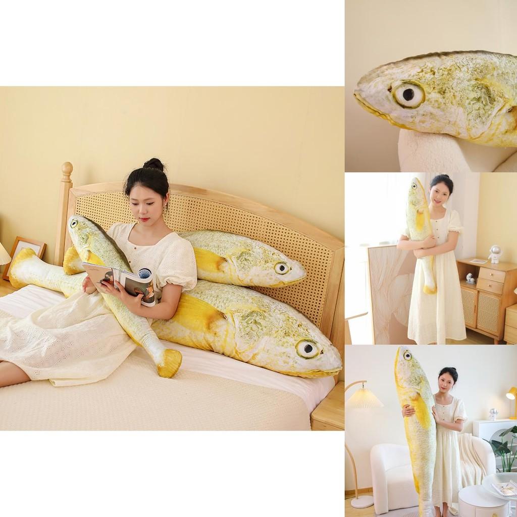 Entzückendes Großes Gelbes Fisch Plüschtier Kissen Für Chinajoy Fans 180cm Höhe!