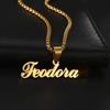 Atoztide 5cm Personalized Custom Name Necklaces for Women Men Stainless Steel Pendant Choker Cuban Chain Birthday Jewelry Gift