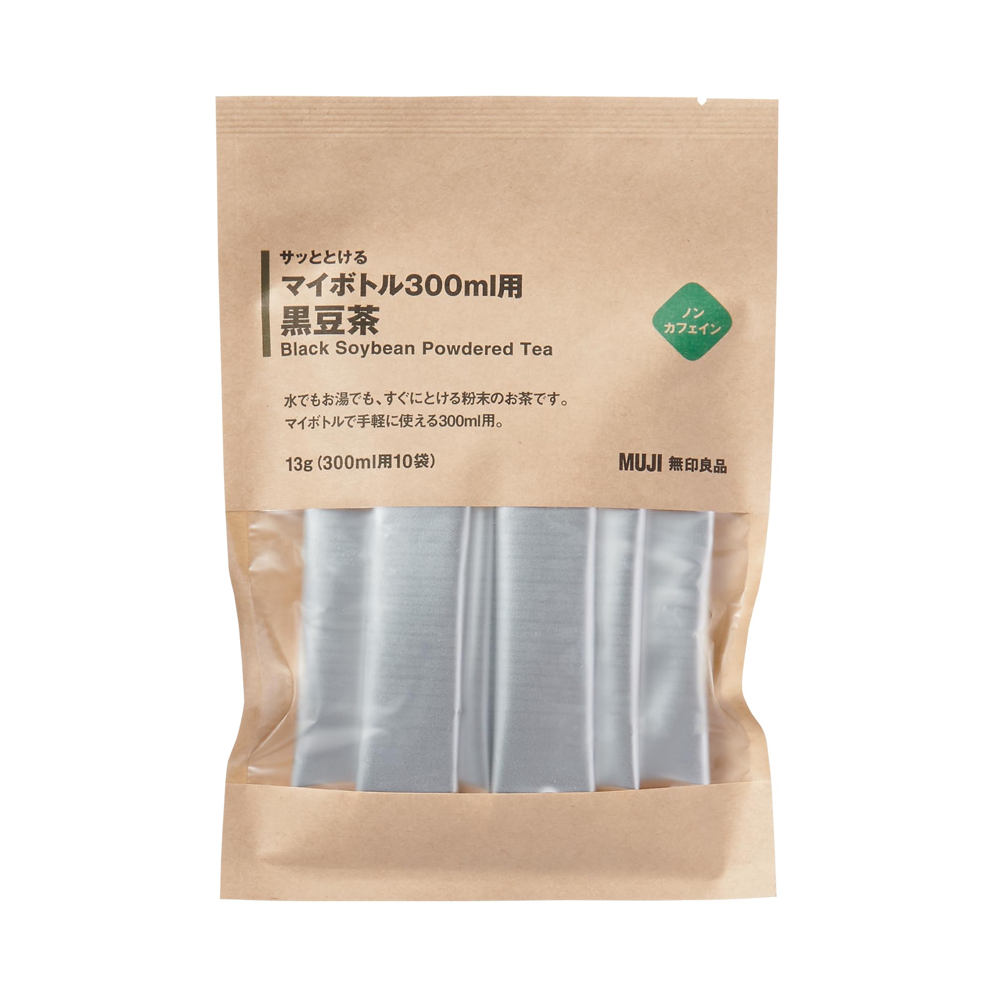 MUJI My Bottle 300ml Black Bean Tea 13g x 10 bags for 12380696 Quick-Dissolving - (1.3g 300ml)