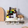 Plastic Countertop Spice Jar and Rack Set Rotatable Condiment Box Spice Organizer  Dining Room